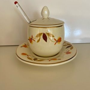 Hall’s Autumn Leaf Marmalade Cup & Saucer with Spoon $ Saucer.